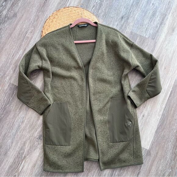 Arcteryx extravert longline cardigan in green women’s size M - Picture 1 of 7